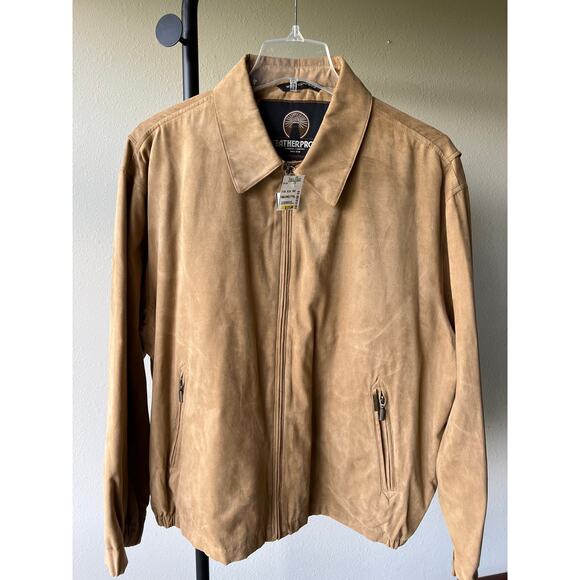 NWT Weatherproof Men’s Suede Bomber Jacket - XXL - Picture 1 of 9
